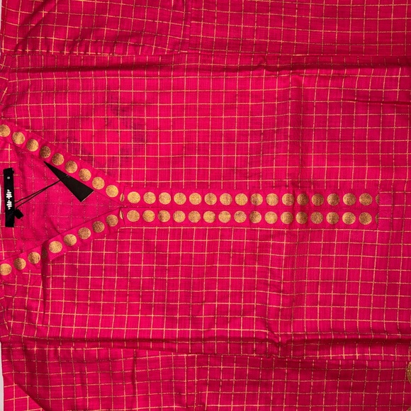 Red and Gold Patterned Dress - Picture 7 of 10